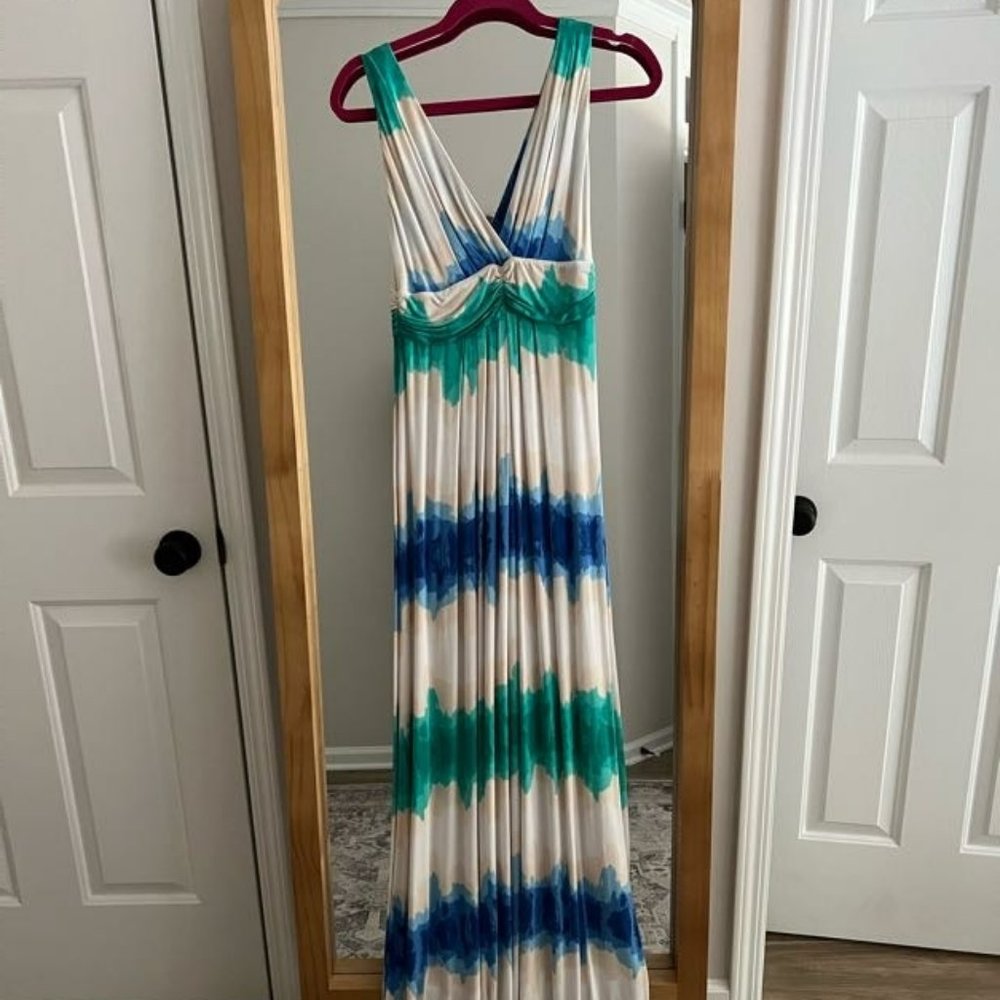 Blue/Green Tie Dye Maxi Dress